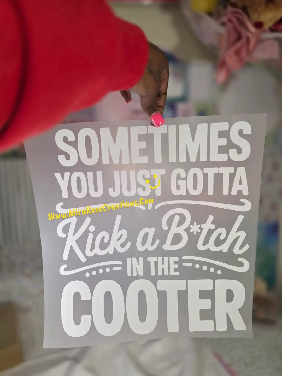 Sometimes You Just Gotta Kick A Bitch In The Cooter DTF Transfer