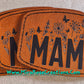 Mama Flowers Leather Hat Patch