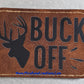 Buck Off Leather Hat Patch