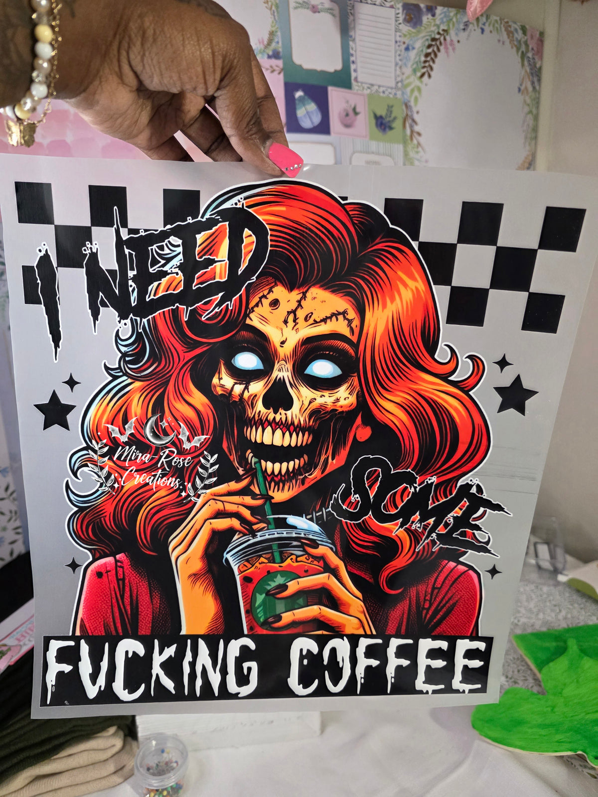 I Need Some Fucking Coffee DTF Transfer