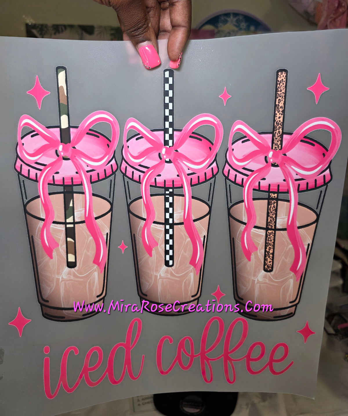 Iced Coffee DTF Transfer
