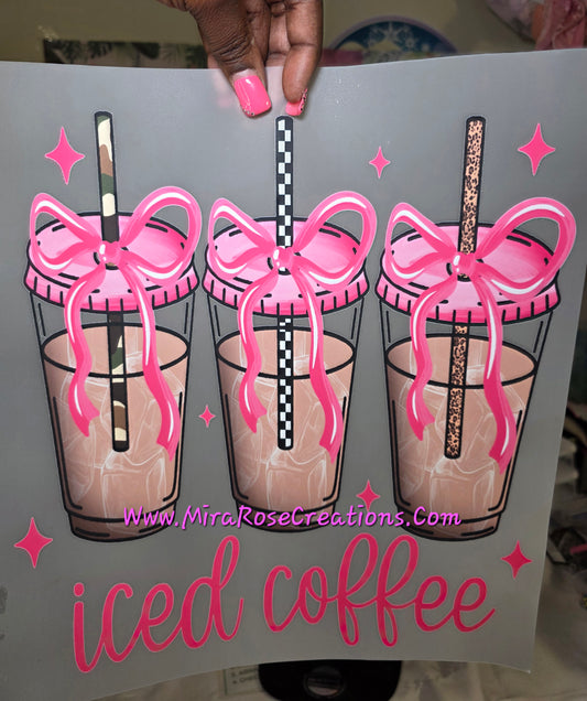 Iced Coffee DTF Transfer