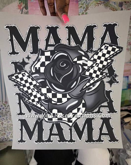 Mama Checkered DTF Transfer