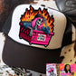 On Fire Black Trucker Hat