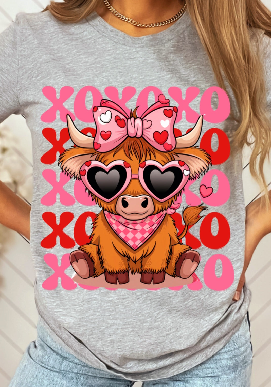 Highland Cow Valentine DTF