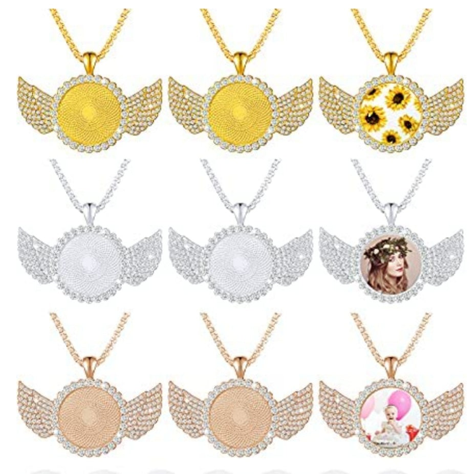 Wing Rhinestone Pendent