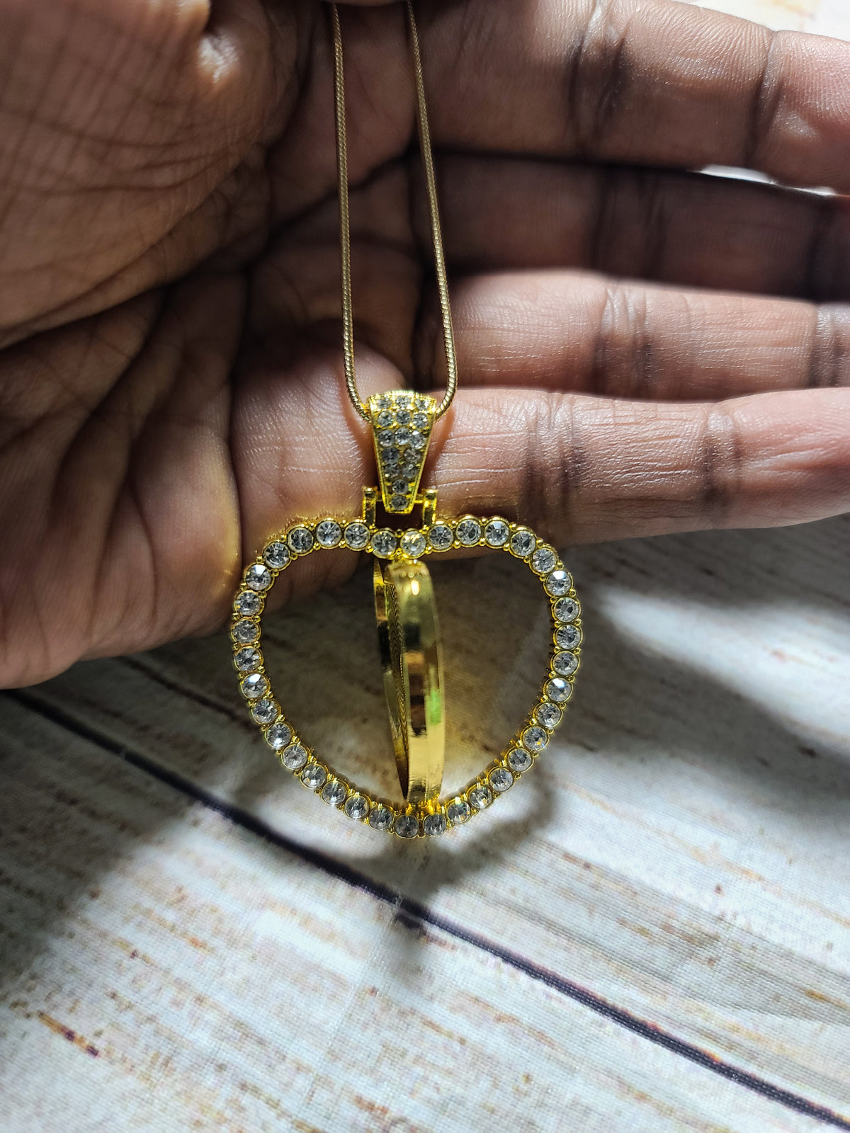 Heart Rhinestone Pendent