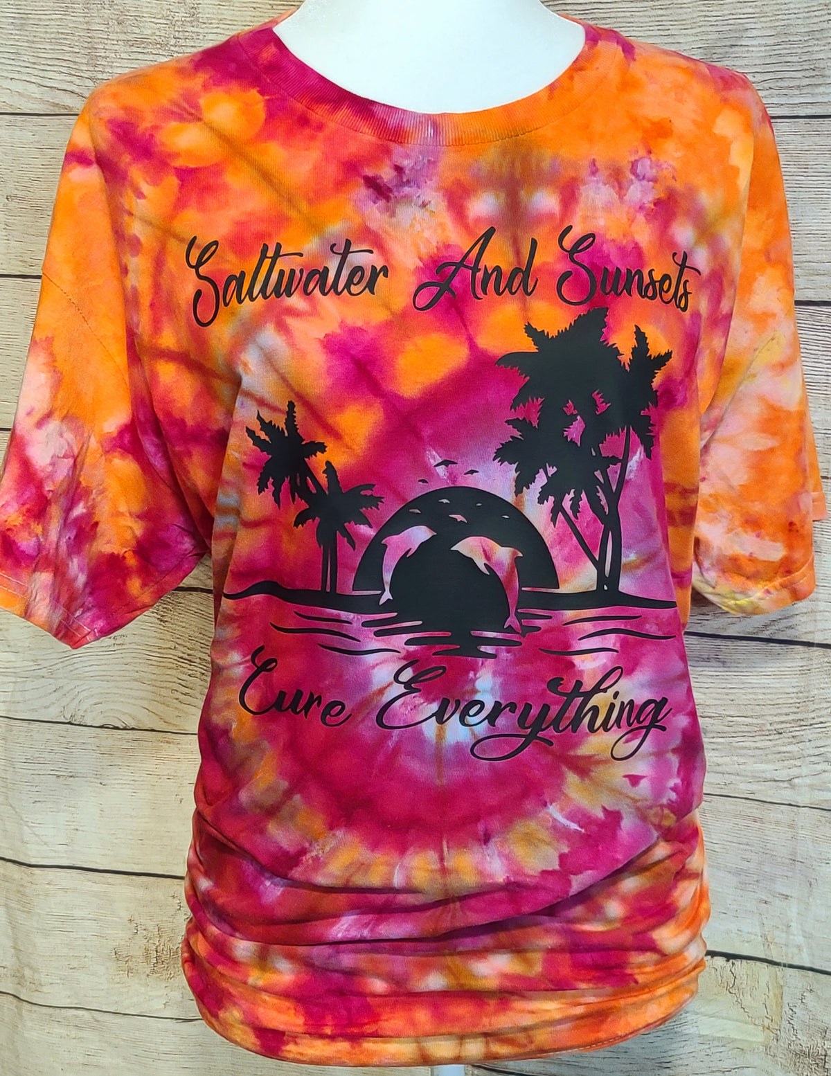Saltwater And Sunsets Cure Everything Tie Dye Shirt